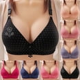 thumbnail image 4 of Fashion Large Size Sports Bras for Women Full Coverage Embroidered Glossy Comfortable Breathable Bra Underwear No Rims, 4 of 4