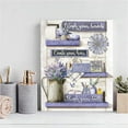 thumbnail image 5 of HFDF Farmhouse Bathroom Decor Wall Art Cute Bathroom Sign Poster Country Bathroom Pictures for Wash Your Hands Rustic Wall Canvas Print Painting for Bathroom Decor Purple 16x24inch Framed, 5 of 7