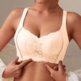 thumbnail image 7 of Hvot&aat Women's 3/4 Cup Gathered Bra Sexy Lace Without Steel Rims Bralette Plus Size Full Coverage Wireless Bras, 7 of 7