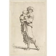 thumbnail image 2 of Salvator Rosa 17x24 Black Ornate Framed Double Matted Museum Art Print Titled: Young Mother Carrying an Infant (1656 - 1657), 2 of 5