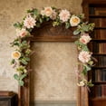 thumbnail image 4 of Xecvkr Artificial Rose Flower Vines and Garlands Are Perfectly for Spring Decoration Suitable for Indoor and Outdoor Home Decor Patios and Porches Yellow, 4 of 6