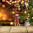 thumbnail image 3 of Merry Christmas Belgian Malinois Enjoys Woofmas Winter Xmas Holiday Acrylic Round Ornament Sheepdog Dog Lover Gifts Home Tree Decor - 02022, 3 of 4