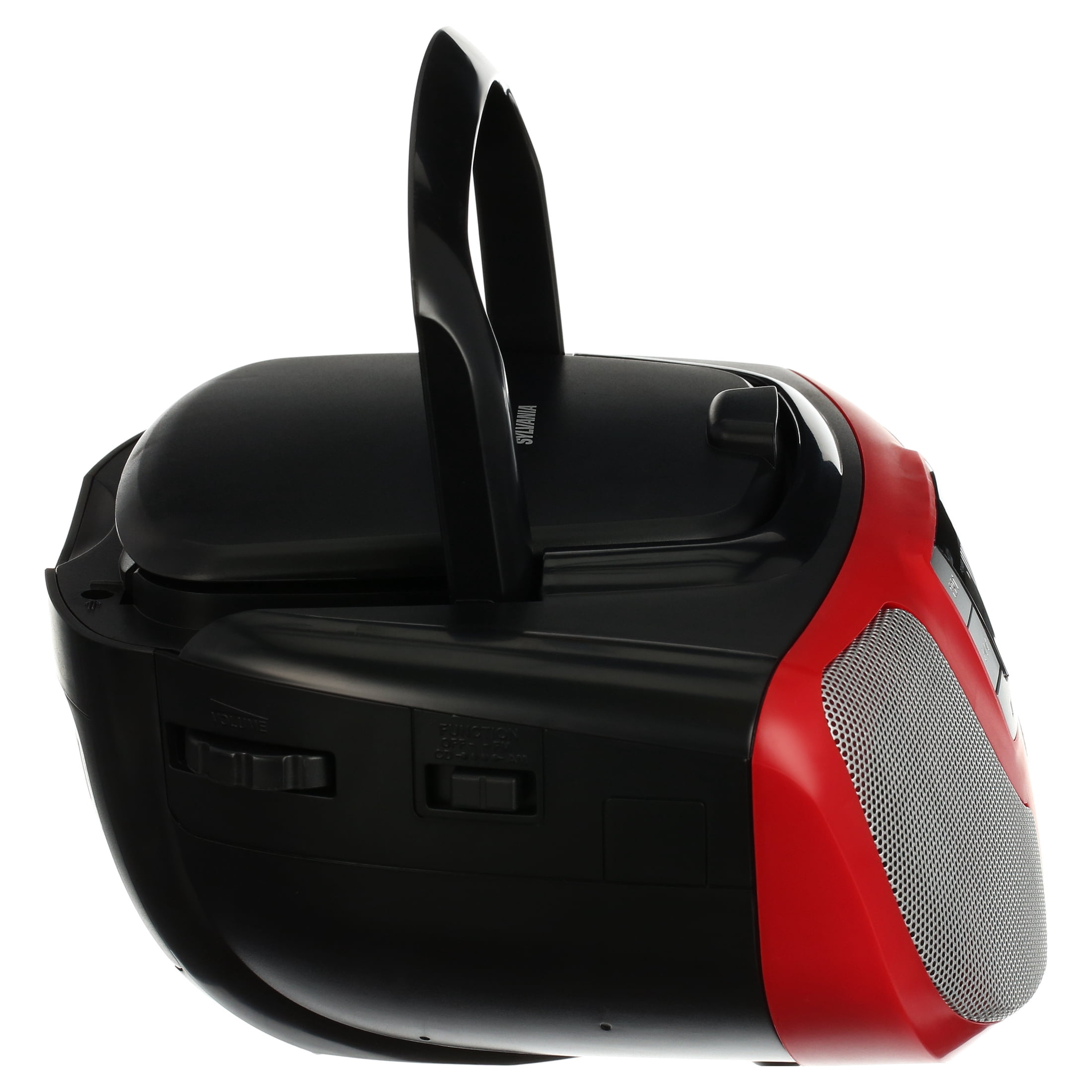 Sylvania SRCD1025 Portable CD Radio Boombox - Red
