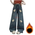 thumbnail image 5 of KEXE Girls Wide Leg Jeans Girls Jeans Size 14-16 Jeans For Girls Baggy Wide Leg Cute High Elastic Waisted Denim Pants Y2K Boyfriend Skater Streetwear, 5 of 7