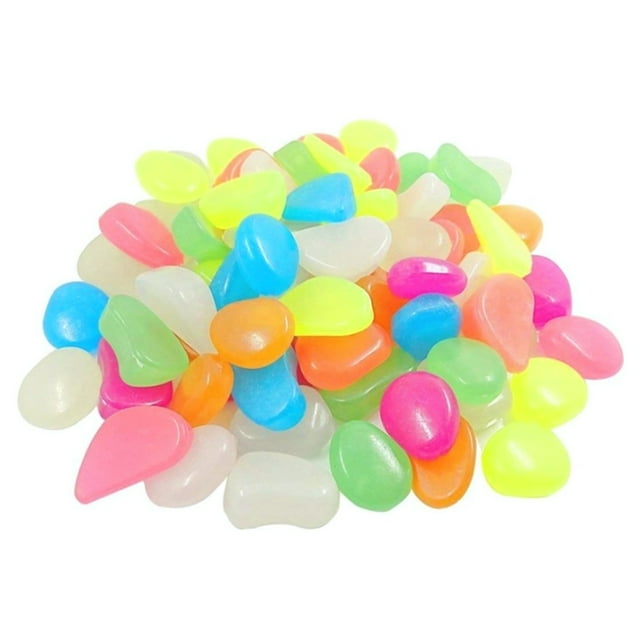 Yeacher Mini Glowing Rocks Outdoor Glow Decorative Stones Garden Yard Lawn Luminous Pebbles