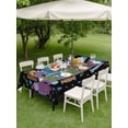 thumbnail image 4 of Outdoor Tablecloths with Umbrella Hole & Zipper, HAPPY BIRTHDAY Rectangle Tablecloth 60x120 Inch, Cartoon Cakes Candles Lines Painted Waterproof Table Cloth, Patio/Pool/Picnic Table Covers, 4 of 8