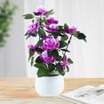 thumbnail image 6 of 1 Set Artificial Potted Plant Portable Fadeless Plastic Home Decor Simulation Flower for Wedding, 6 of 7