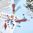 thumbnail image 4 of 200PCS Sealing Wax Beads with Moon and Sun Wax Seal Stamp 2PCS Marker Pen 3PCS Candles Wax Melting Spoon for Wax Sealing Stamp Greeting Invitation Card Decoration Silver, 4 of 7