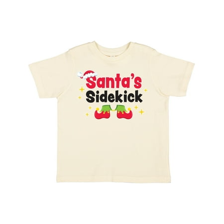 

Inktastic Santa s Sidekick with Santa Hat and Elf Feet Gift Toddler Boy or Toddler Girl T-Shirt