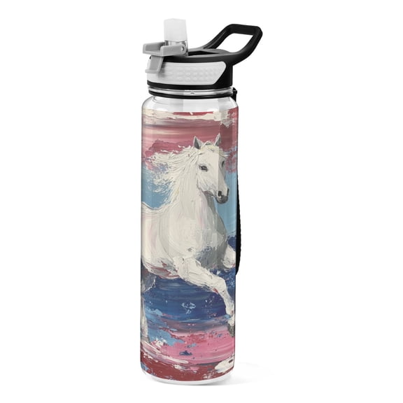 BZSMCE Sport Bottle Galloping Freedom Outdoor sports Water Bottle Size: 10.4x3in