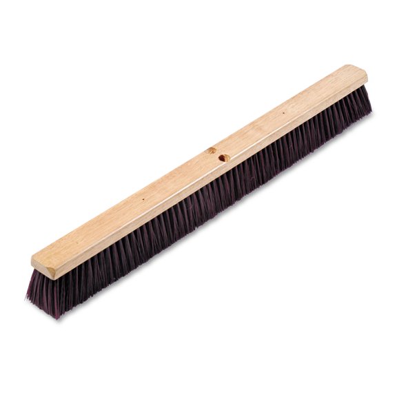 Floor Brush Head, 3.25" Maroon Stiff Polypropylene Bristles, 36" Brush | Bundle of 5 Each