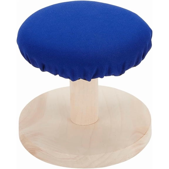 6.9x6.3inch Round Wooden Ironing Board Blue Mini Iron Padded Sleeve Tailor Ironing Board with Round Base DIY