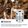thumbnail image 5 of 4Pcs 4mm to 6mm Aluminum Alloy Shaft Coupling L25xD19 Flexible Coupler Beam Stepper Motor Joint Connector Silver, 5 of 6