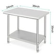 thumbnail image 3 of Stainless Steel Table, Metal Prep & Work Table with Adjustable Undershelf, Stainless Steel Prep Table Work Table for Commercial Kitchen, Restaurant, Hotel and Garage, 3 of 9