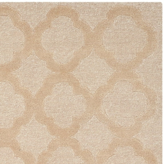 Martha Stewart  by  Quatrefoil Silk/ Wool Rug Salmon 3'9" x 5'9" 4' x 6' Indoor Living Room, Bedroom, Dining Room