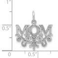thumbnail image 3 of 14k Or Blanc Maman Collier Pendentif Charme, 3 of 7