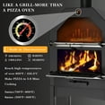 thumbnail image 2 of UDPATIO Outdoor Pizza Oven Wood Fired, Wood Pizza Ovens for Outside with Waterproof Cover, Pizza Stone, Peel, 2 Layer Steel, Freestanding Steel Oven with 2 Wheels for Kitchen BBQ Backyard Party, 2 of 9