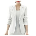 thumbnail image 4 of Neewe Women's Work Office Blazer Stretch Lapel Collar Long Sleeve Jacket Suit Blazer, 4 of 5