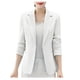 thumbnail image 2 of Blazer de mujer, moda informal, liso, para mujer, manga larga, cuello vuelto, blusa holgada con botones, blusa de poliéster para mujer, 2 of 4