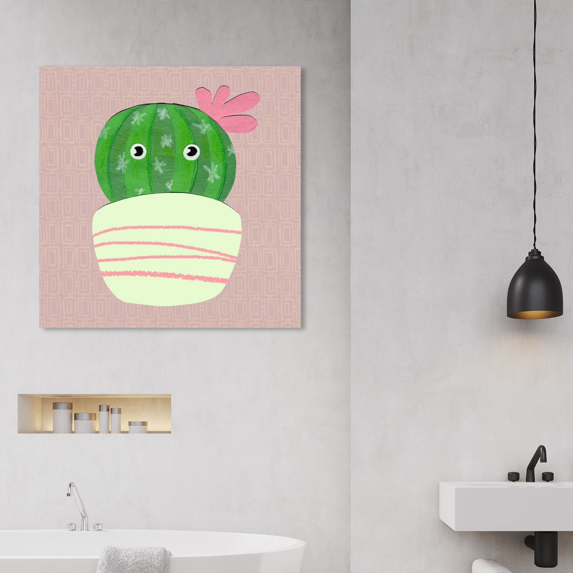 Wynwood Studio 'Rosita Pastel' Floral and Botanical Wall Art Canvas Print - Green, Pink, 20" x 20"