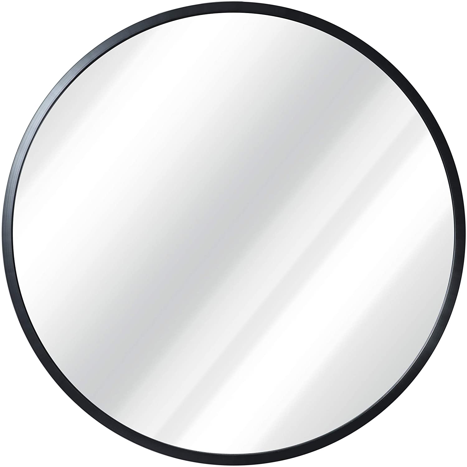 HBCY Creations Black Circle Wall Mirror 20 Inch Round Wall Mirror for Entryways, Washrooms