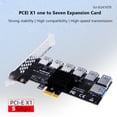 thumbnail image 2 of EUX1070 PCI-E 1x 1 a 7 Riser para BTC Mining PCI Express USB3.0 Multiplicador, 2 of 9