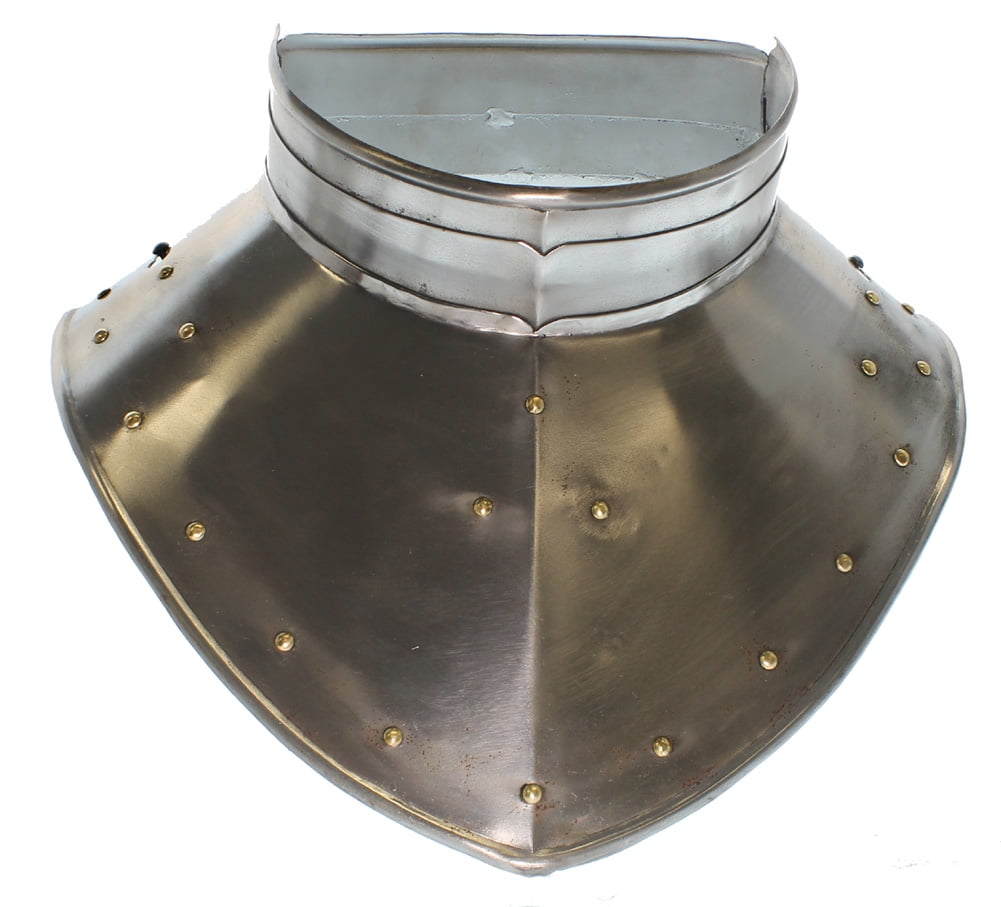 NECK ARMOR Steel with Brass MEDIEVAL KNIGHT