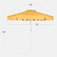 thumbnail image 2 of Best Choice Products 7.5ft Patio Market Umbrella with Wavy Trim, Fade-Resistant, Crank & Tilt, Wind Vent - Marigold, 2 of 8