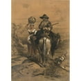 thumbnail image 3 of Alexandre-Gabriel Decamps 14x18 Black Modern Framed Museum Art Print Titled - The Encounter, 3 of 5