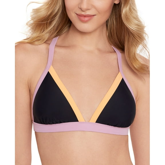 Salt Cove Juniors Contrast-Trim Triangl Black Multi L