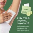 thumbnail image 2 of Dew Well Refreshing Deodorant Wipes - 50 Individually Wrapped Wet Wipes for Body, Face, and Armpits - Travel Size Toiletries for Men and Women - Aluminum, Paraben, and Sulfate Free (Cucumber Scent), 2 of 7