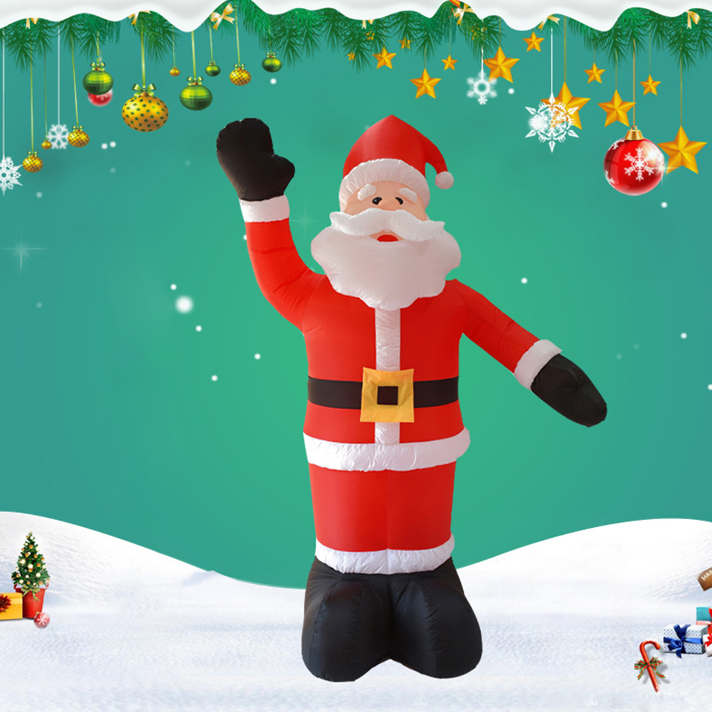 Giant Inflatable Led Waving Santa Claus Garden Holiday