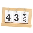 thumbnail image 1 of Calendario De Escritorio De Madera, Calendario De Madera Con Tapa De Pie, Pantalla Grande Perpetua Vintage, Multiusos, Fácil De Leer Para Estudiar, 1 of 7
