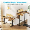 thumbnail image 2 of U-Shaped Electric Standing Desk, Height Adjustable Sit Stand Desk with 3 Memory Presets, Ergonomic Home Office Computer Desk with Hooks, Extra Large Workspace, Vintage, 2 of 7
