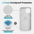thumbnail image 5 of Compatible with iPhone 12 Case and iPhone 12 Pro Case 6.1 inch,Silky Touch Premium Soft Liquid Silicone Rubber Anti-Fingerprint Full-Body Protective Flexible Bumper Case (White), 5 of 17