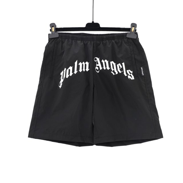 Versión correcta de 24 primavera y verano nueva palmera de coco serie de manga corta PA marca de moda camiseta de tendencia de pareja con estampado de ángel2252 negro