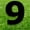 Black, variant on 20 x 15 in. Number 9 Yard Sign, Red