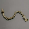 thumbnail image 2 of K-KED Vintage Brass Handmade Frosted Copper Bead Creative Double Dragons Bracelet Gift, 2 of 5
