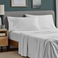thumbnail image 5 of Mainstays Dreamy Soft 4‑Piece 220 Thread Count Brushed and Washed Sateen Cotton Bed Sheet Set, Deep Pocket, King, Artic White, 5 of 6