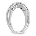 thumbnail image 6 of Solid 14K White Gold Five Stone Diamond Wedding Ring Band with CZ Cubic Zirconia Size 5.5, 6 of 8