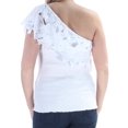 thumbnail image 4 of INC Womens White Textured Lace Sleeveless Top L, 4 of 4