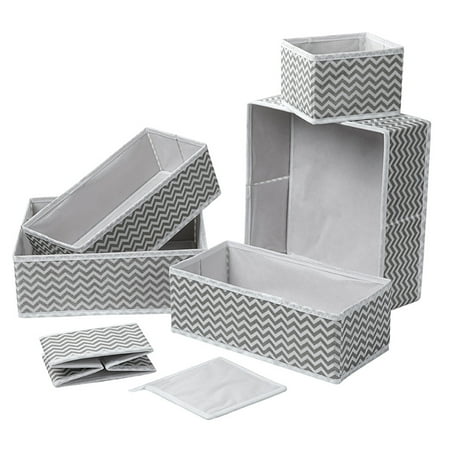 

Bra Storage Organizer Collapsible 6PCS Reusable Underwear Box Socks Organizer