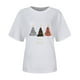 thumbnail image 4 of Blusas para las Mujeres Casual, Navidad Impresión Cuello Redondo Blusa de Moda, Fiesta de Fiesta Camiseta Top, 4 of 8
