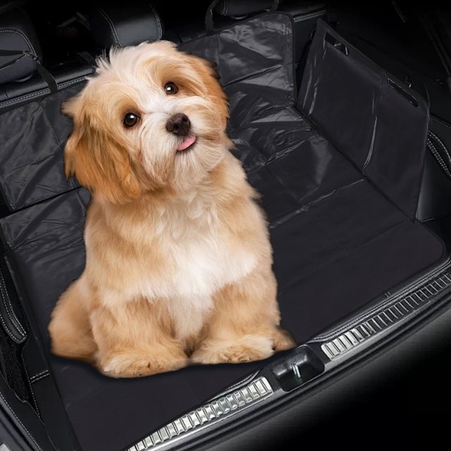Dog Trunk Liner, Foldable Car SUV Seat Cover Trunk Protector Secure Easy To Clean 600D Oxford Cloth for Driving