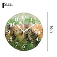 thumbnail image 2 of 16 Inch Wall Clock Battery Operated Silent Clock Decorative for Office, Kitchen, Outdoor, Living Room，Cartoon Cat Selfie Chic, 2 of 4