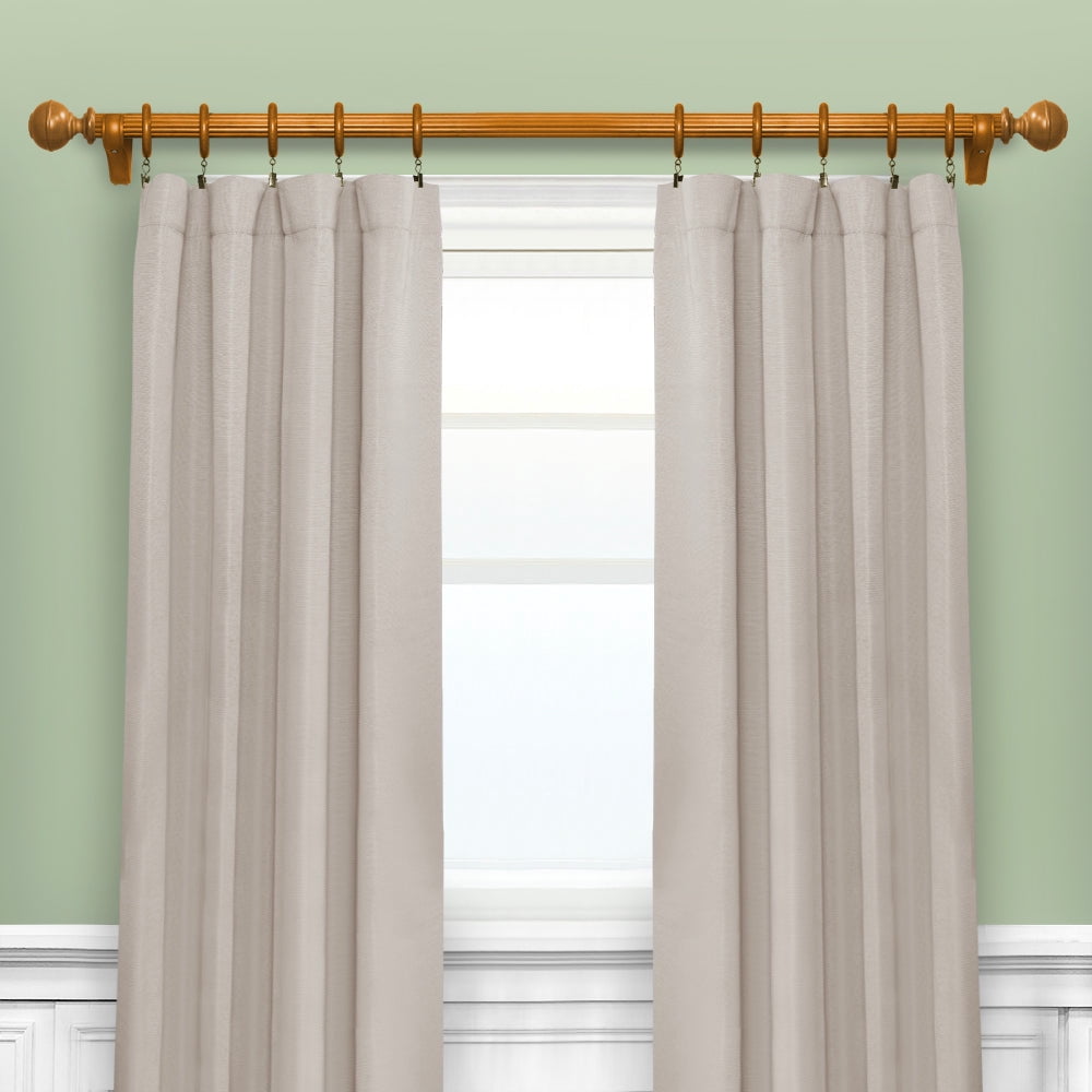 Wood Knob Finials in Heritage Oak for 1-3/8" Wood Pole (2-Pack)
