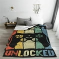 thumbnail image 4 of Gamer Blanket Gaming Throw Blankets Cozy Fleece Flannel Blanket Soft Warm Plush Lightweight Bedding Blanket Gaming Stuff Gamer Gifts for Boys Girls Teens Men Women Teenage for Couch Sofa Bed 40"X50", 4 of 6