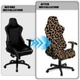 thumbnail image 5 of Xoenoiee Brown Leopard Pattern Gaming Chair Slipcovers, Office Chair Cover Stretch Computer Desk Chair Covers with Armrest Covers, Rotating Armchair Protector Covers, 5 of 7