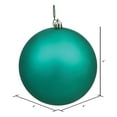 thumbnail image 2 of Vickerman 4" Teal Matte Ball Ornament, 6 per Bag, 2 of 5