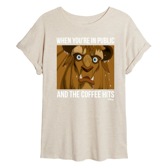 Disney - Beauty & The Beast - When The Coffee Hits - Juniors Ideal Flowy Muscle T-Shirt